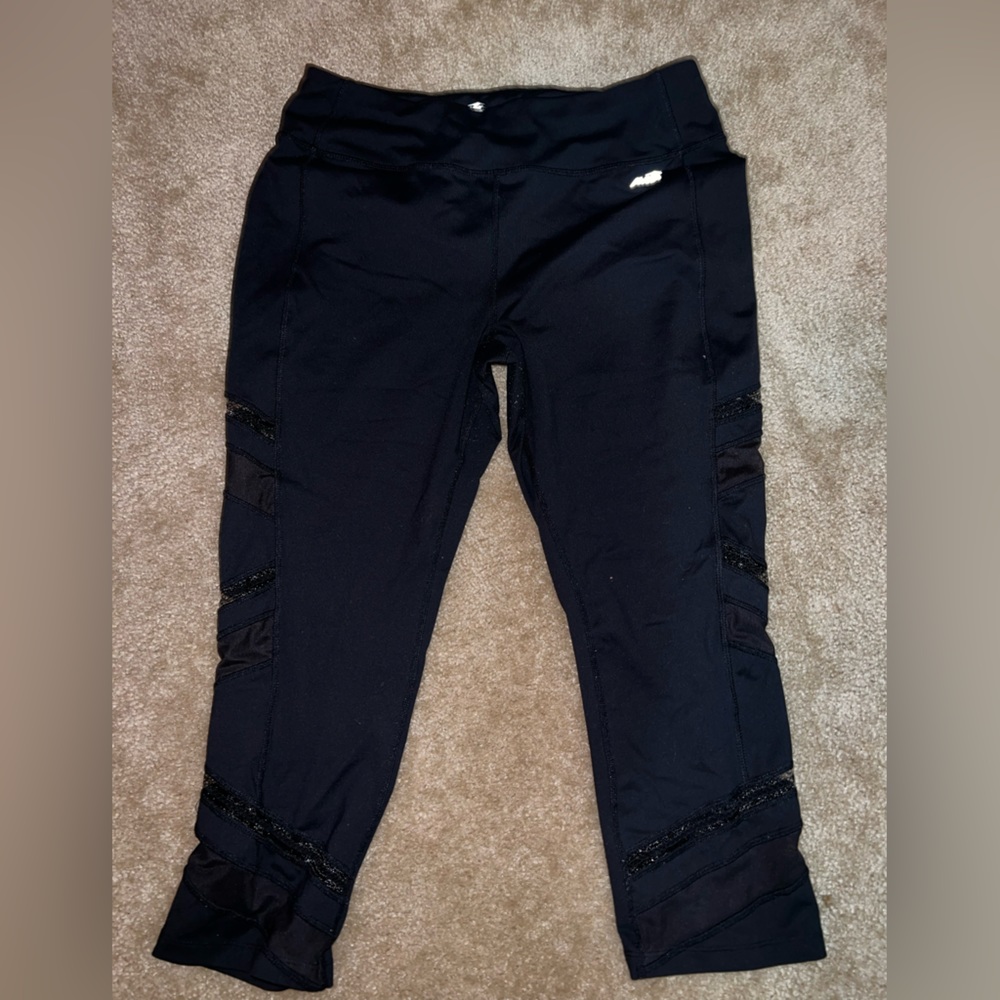 Avia cropped leggings with mesh leg details